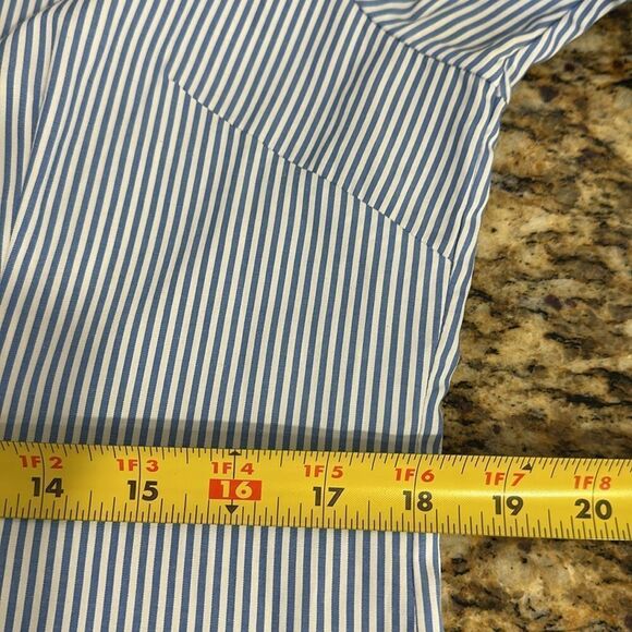 Gretchen Scott Button Front Cotton Blend Ruffle Cuff Shirt Size M And L - Picture 9 of 14